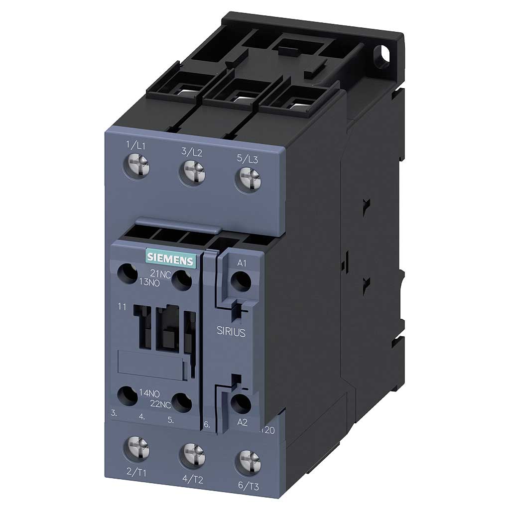 Contactor 3P, S2, 37KW/400V, 80A AC-3, 1NA+1NC, 24 VUC, Conex. Tornillo