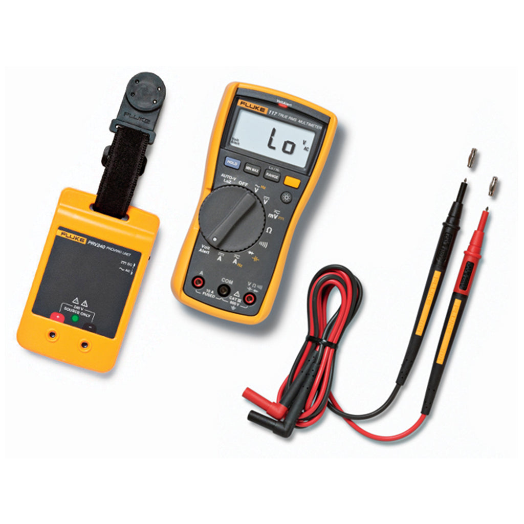 FLUKE-117 DMM + Módulo de prueba V AC/DC