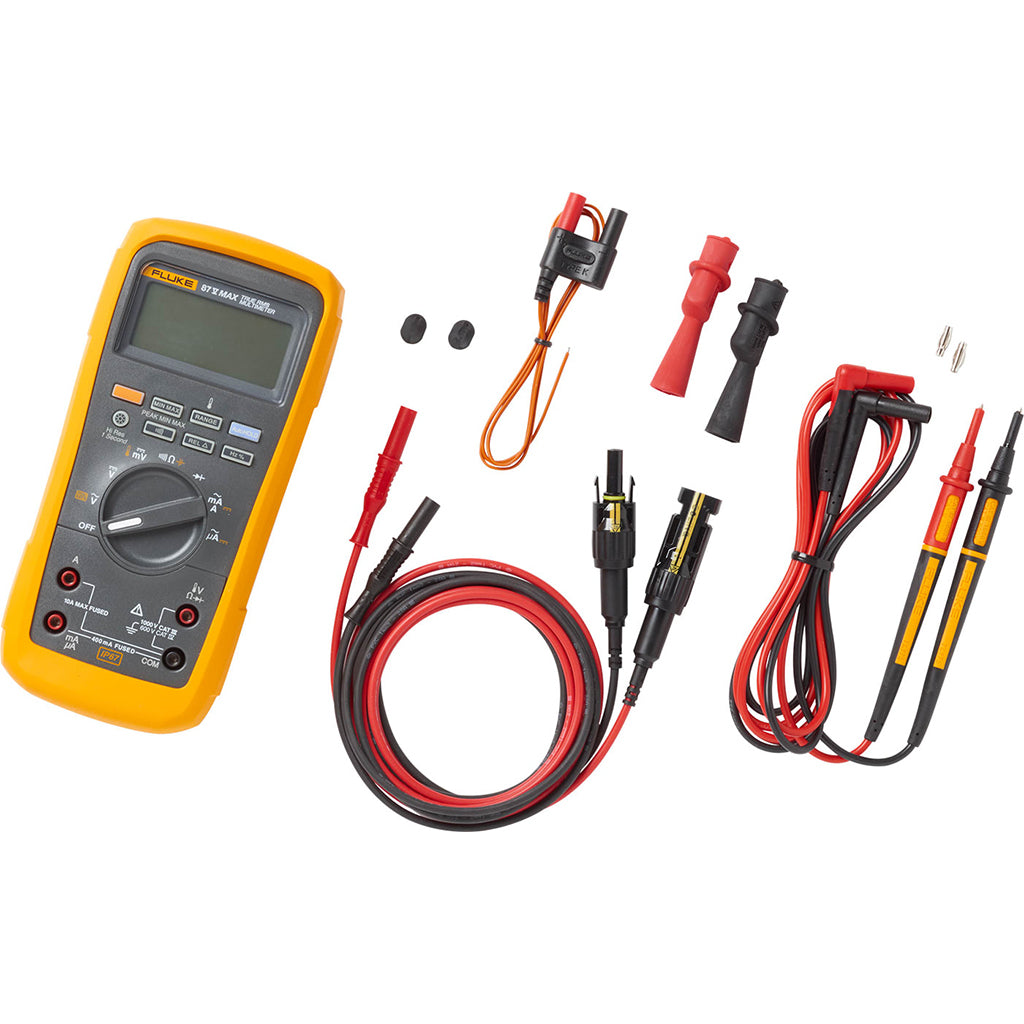 Multímetro digital Fluke 87V MAX y juego de cables de prueba MC4 PVLEAD1