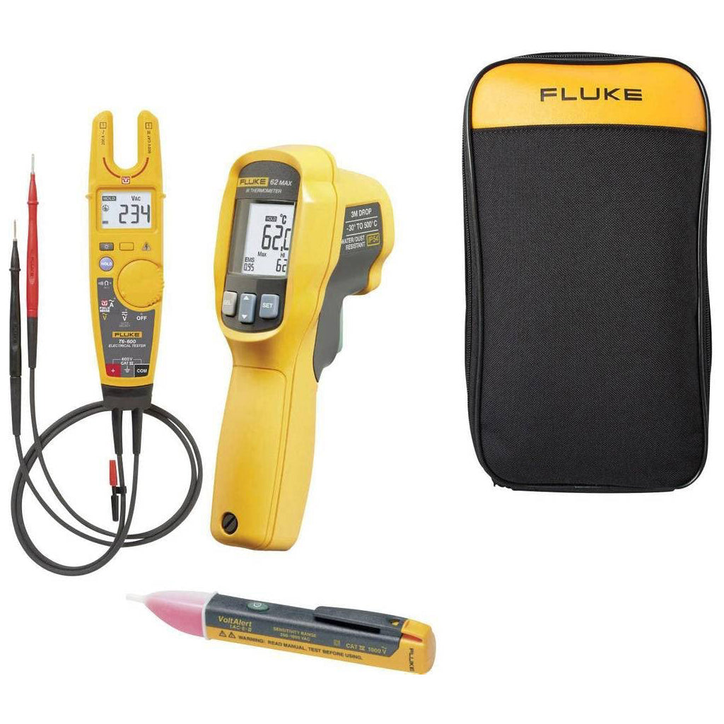 Kit Fluke T6-600 con Fluke 62MAX+, Fluke 1AC y estuche flexible C60