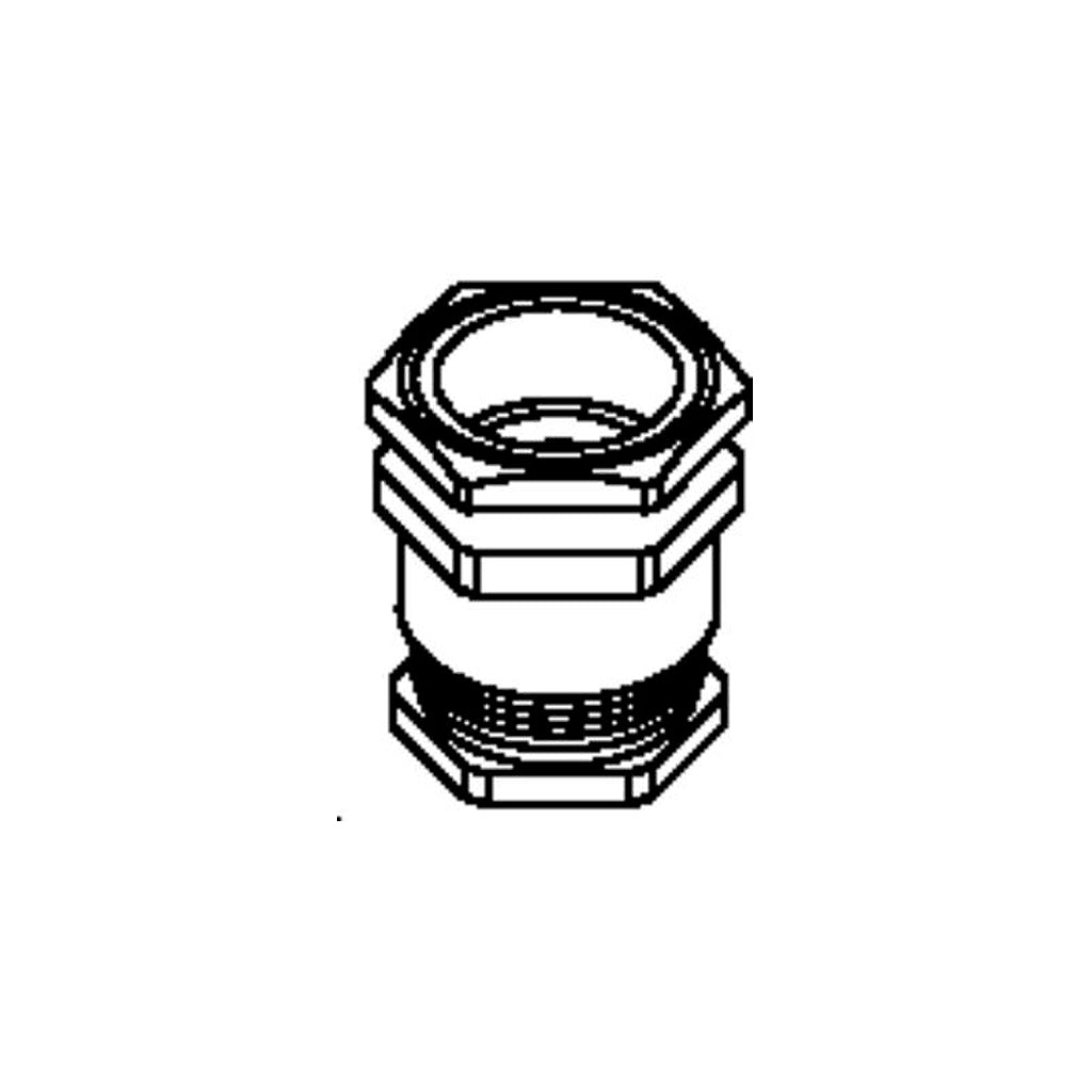 Screwed cable entry with nut