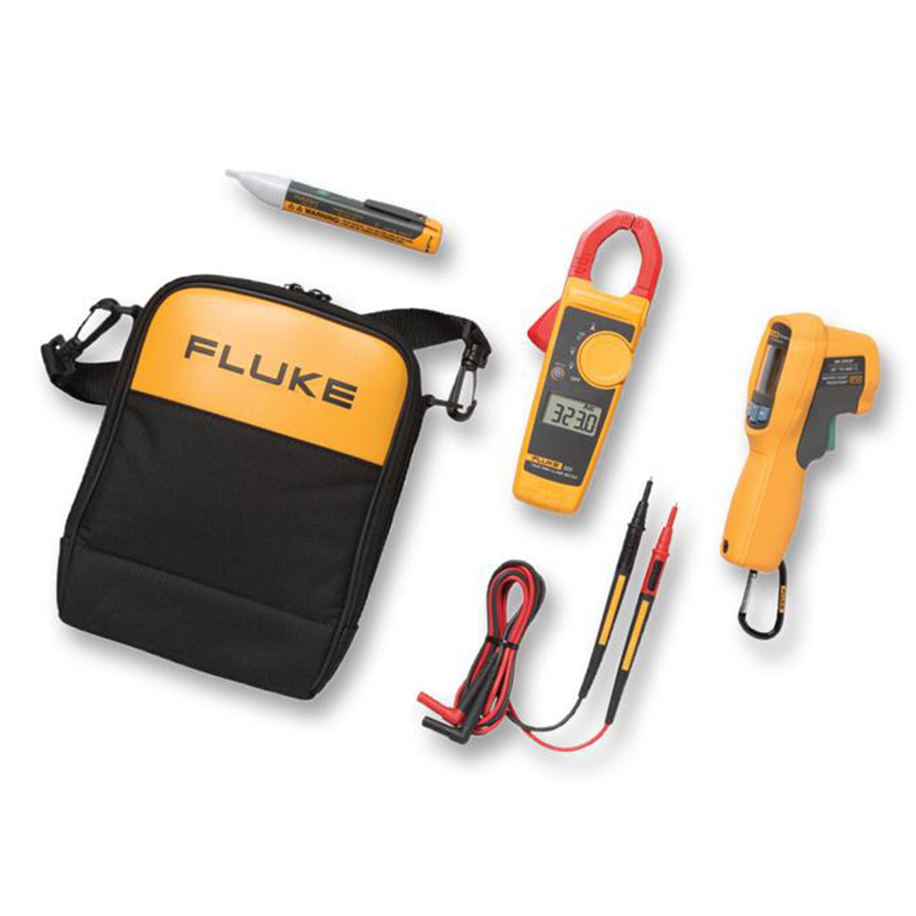 Pinza Fluke 323 + Termómetro infrorrojos Fluke 62MAX+  + Detector de tensión VoltAlert 1AC